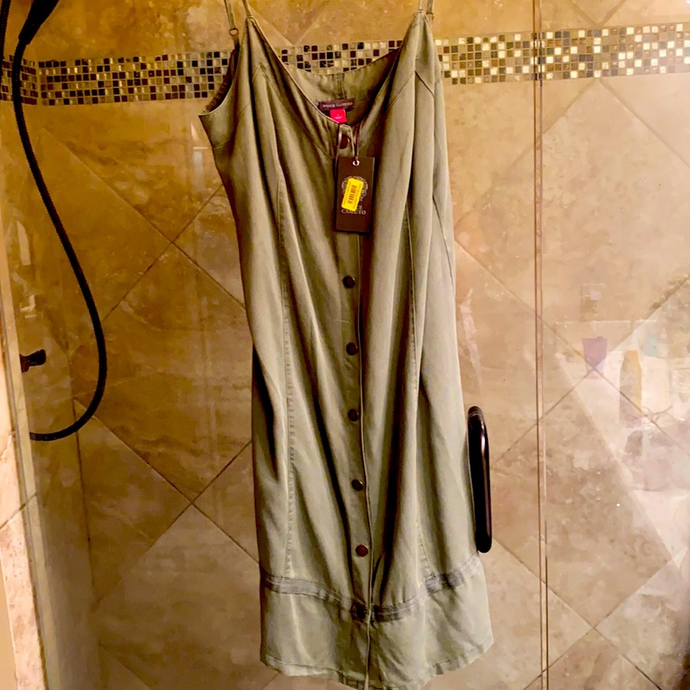 Vince Camino small olive green dress